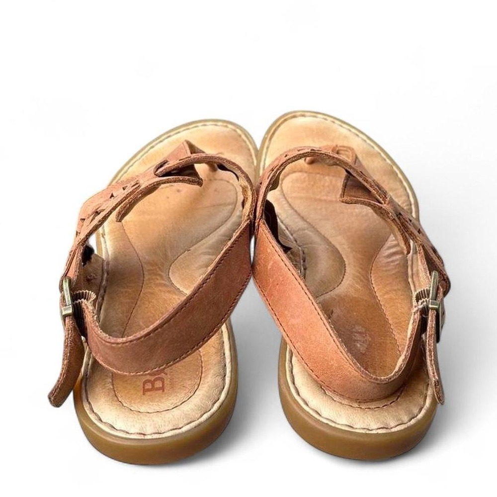 Born Tilde brown leather thong sandals, featuring artisan woven strap detail 7 - Picture 2 of 5